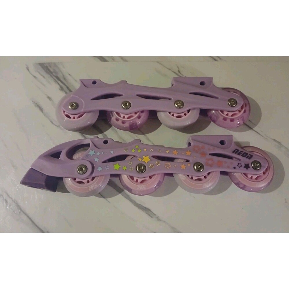 Youth Neon 2-in-1 Combo Skates Adjustable 3-6 Inline Light Up Replacement Wheels
